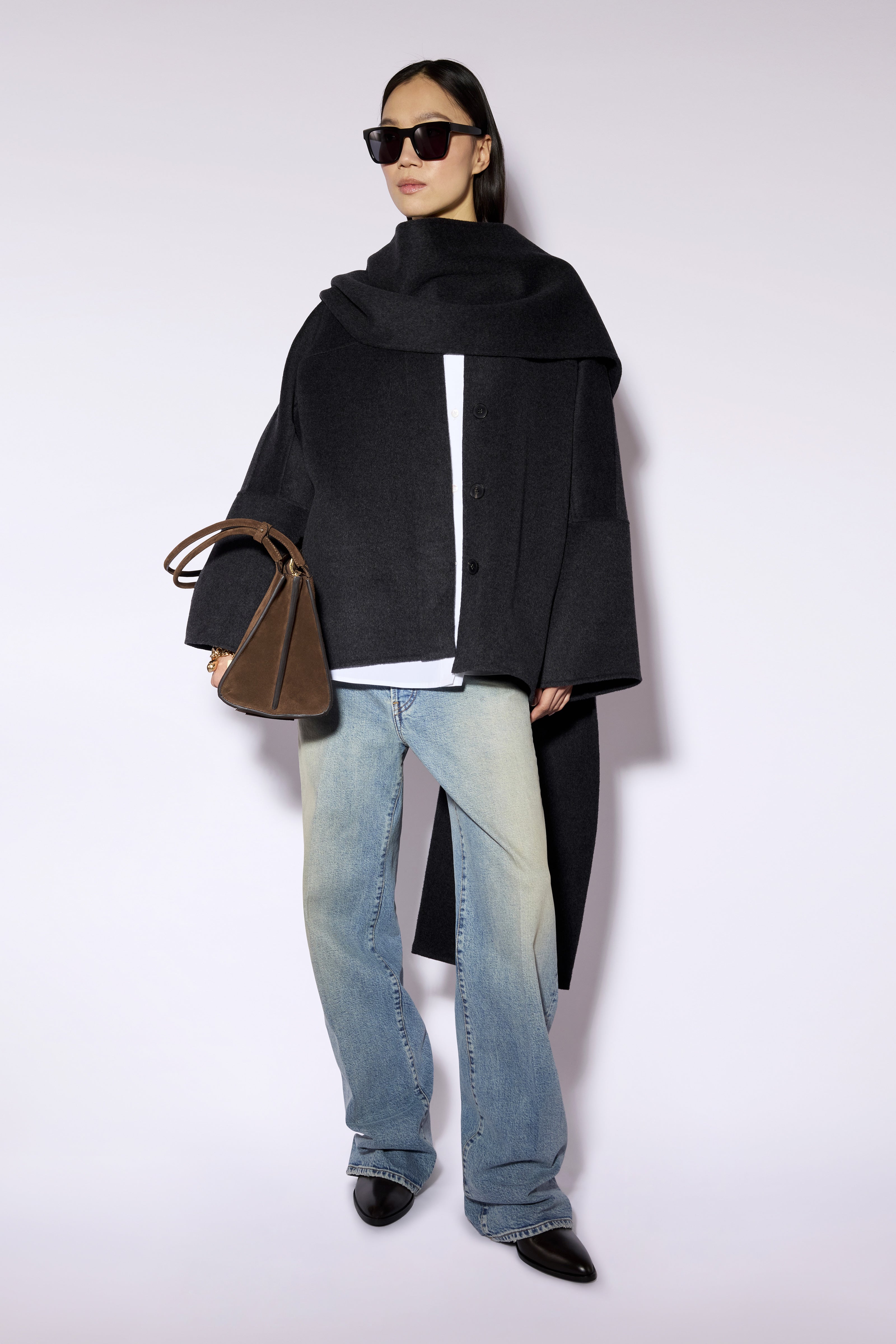 Liviana Conti William manteau anthracite laine cachemire