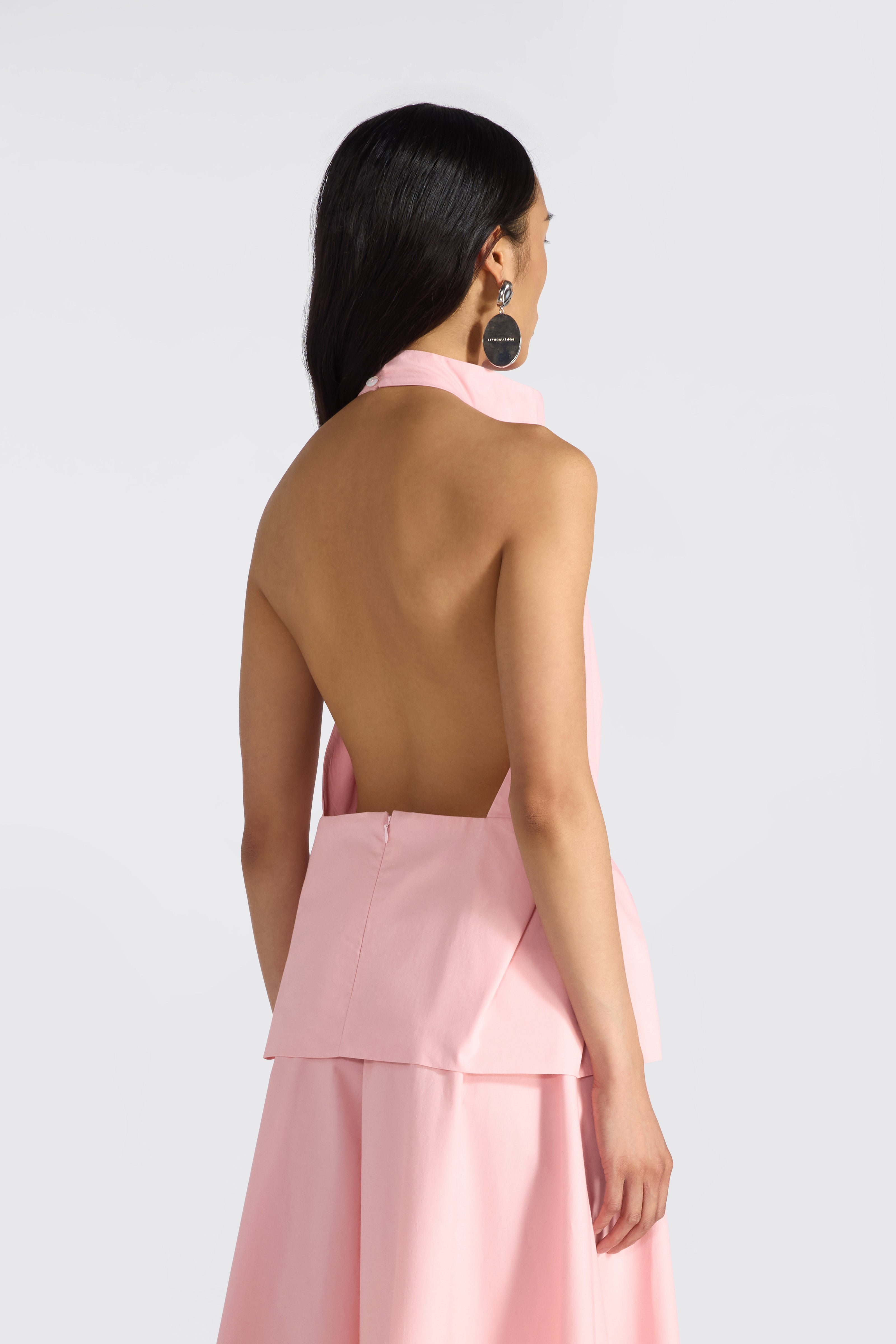 Liviana Conti Carrie blouse bubble col haut dos nu
