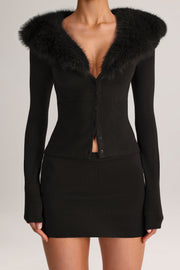 Oh Polly Skirts mini jupe Tova noire maille