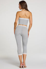 Oh Polly Zorina 16433 legging capri gris chiné modal
