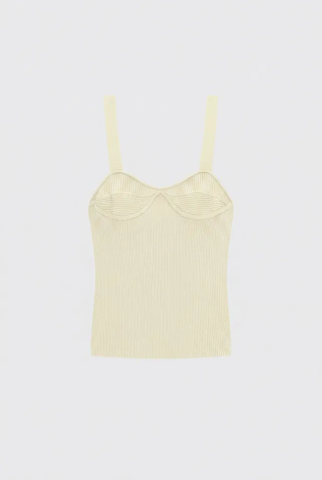 Liviana Conti Amy top femme gris perle bustier nylon