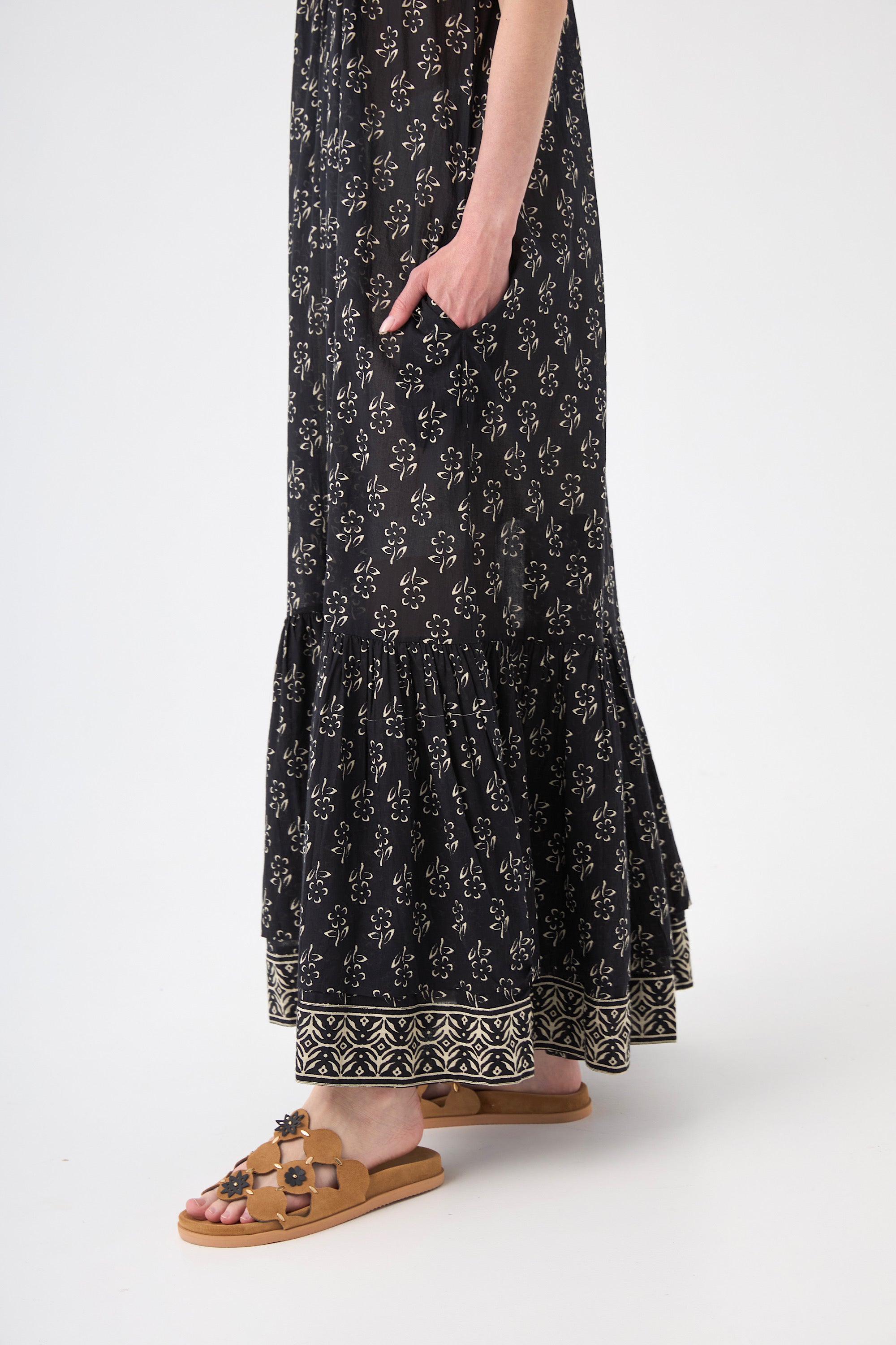 Chicosoleil Pearl robe longue coton Fleurs Vagabondes S