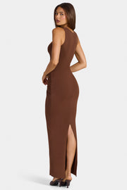 Oh Polly Elenna 16149 robe maxi cocoa modal