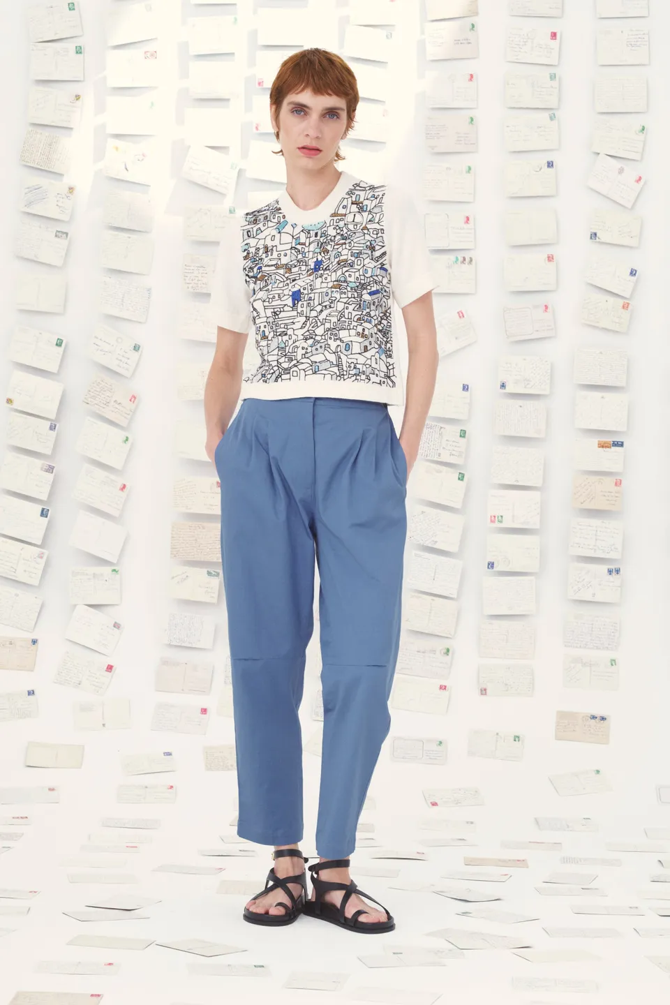 Mii en carte postale Amelie Les Unis pantalon chino femme taille M