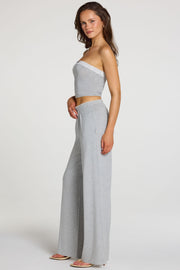 Oh Polly Reina pantalon large modal gris chiné