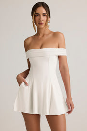 Oh Polly Jaida 14150 mini robe blanche jersey modal