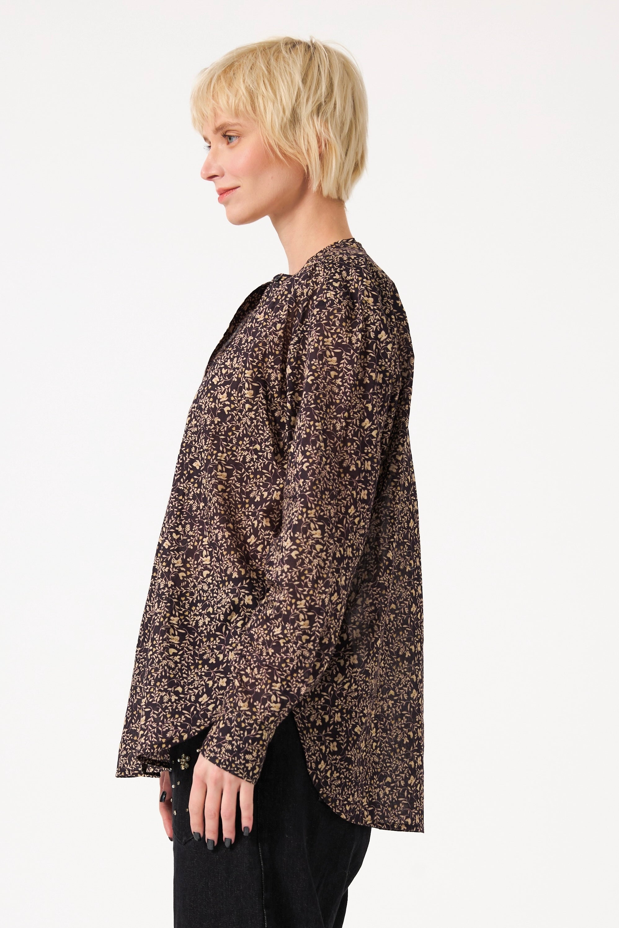 Chicosoleil Hina Chemise black liberty coton