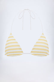 Oh Polly Swim haut bikini Kotor jaune citron rayé