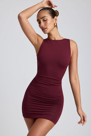 Oh Polly Coa Mini Robe Modal Prune Dos Ouvert