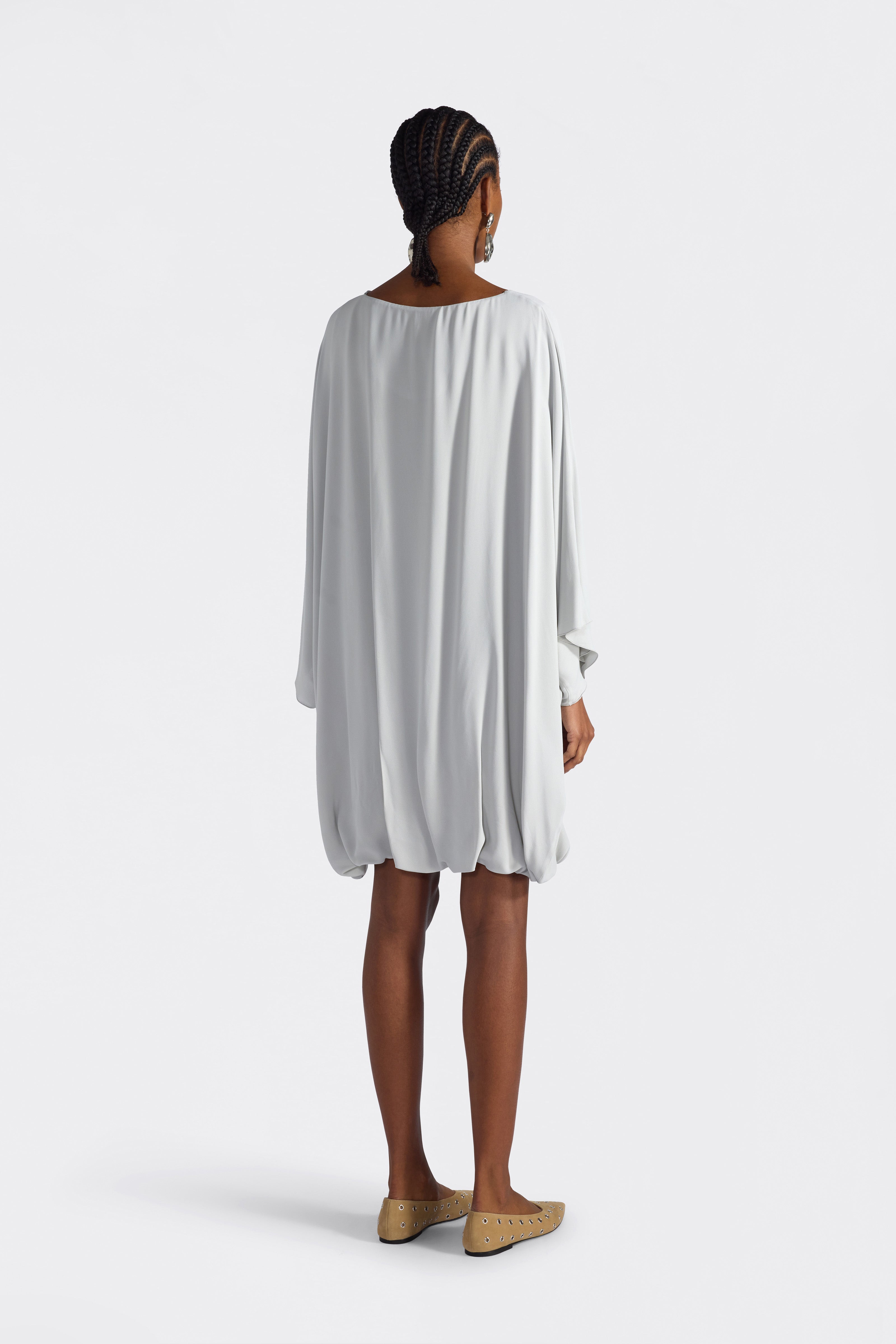 Liviana Conti Henriette Robe Courte Georgette Brezza Manches Longues