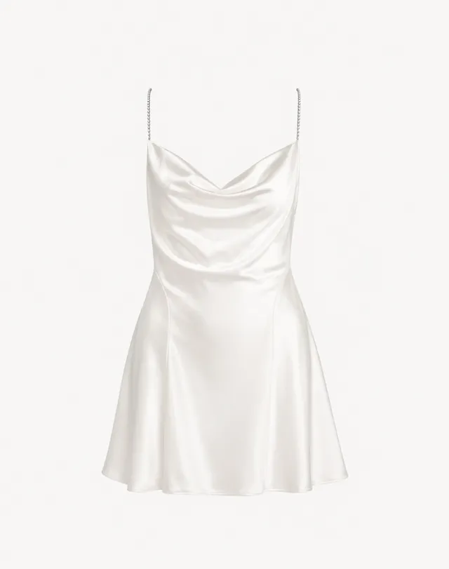 The Ethiquette Jenna robe satin soie blanche mariée XS-XL