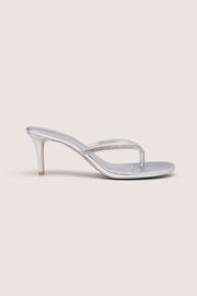 Oh Polly Coco Sandale Talon Argent 8 cm strass