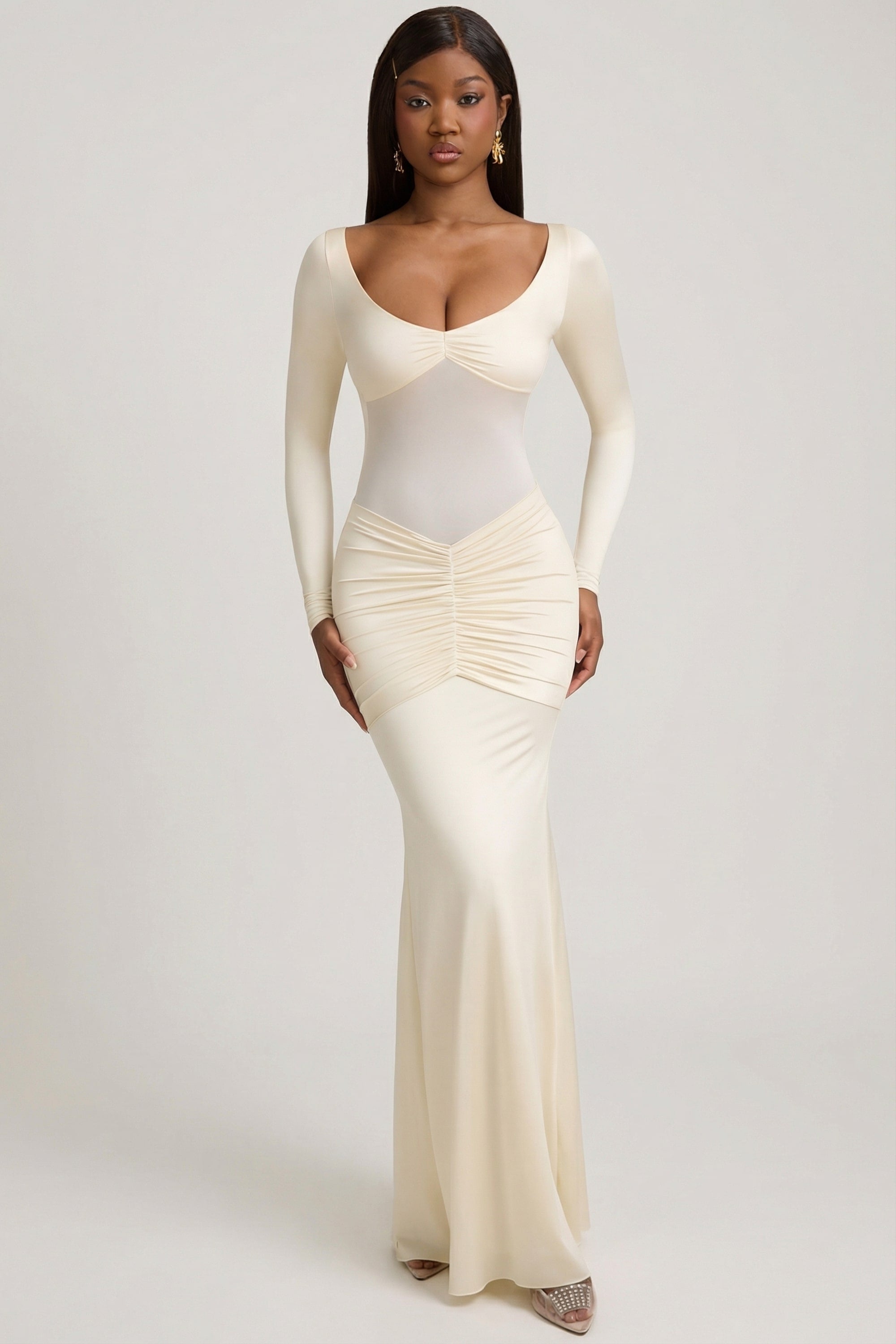 Oh Polly Dresses Alila 12424 robe longue ivoire dos ouvert