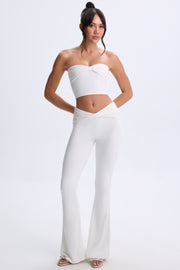 Oh Polly Edie haut bandeau twist blanc modal