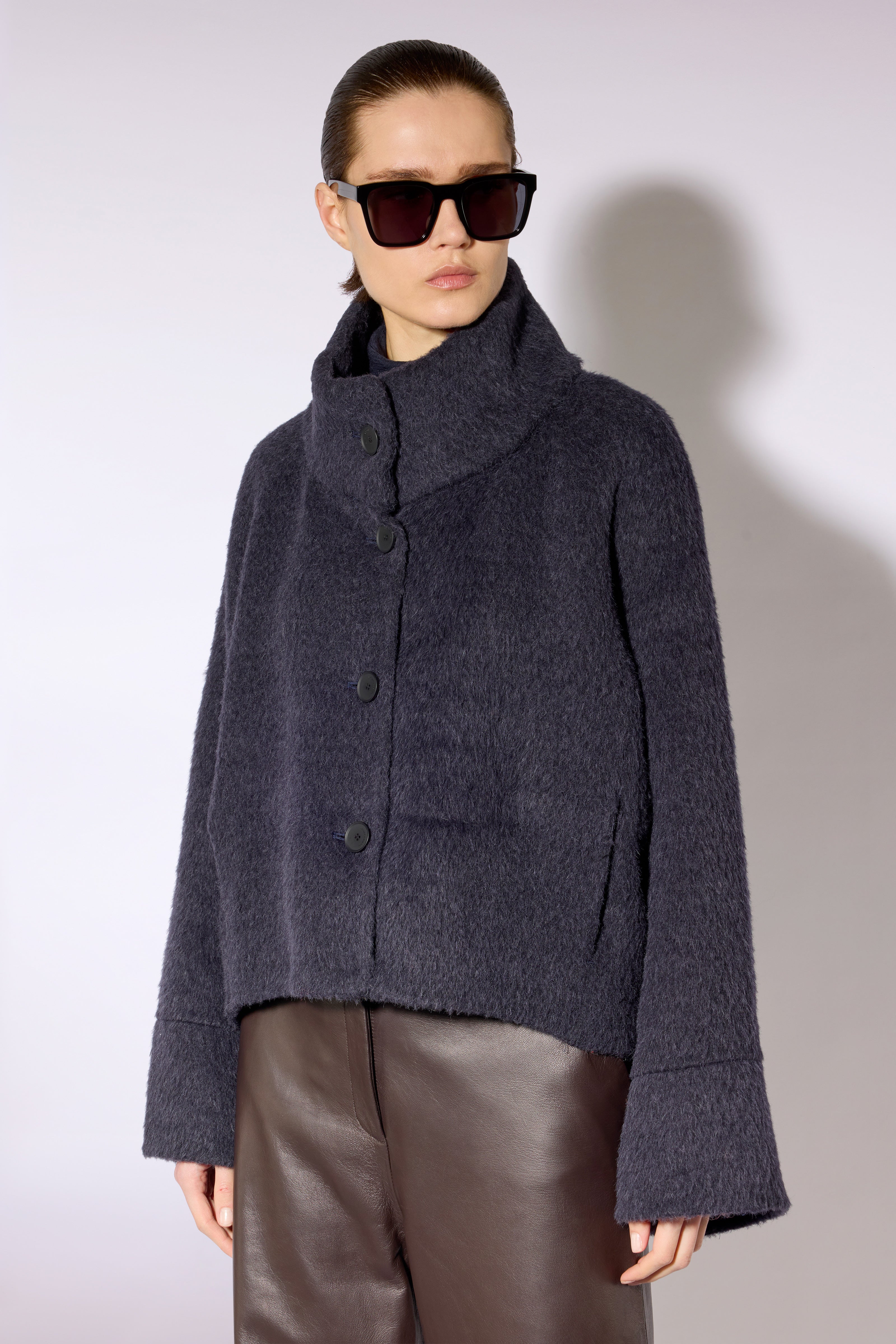 Liviana Conti Lasonne manteau notte bleu nuit taille M