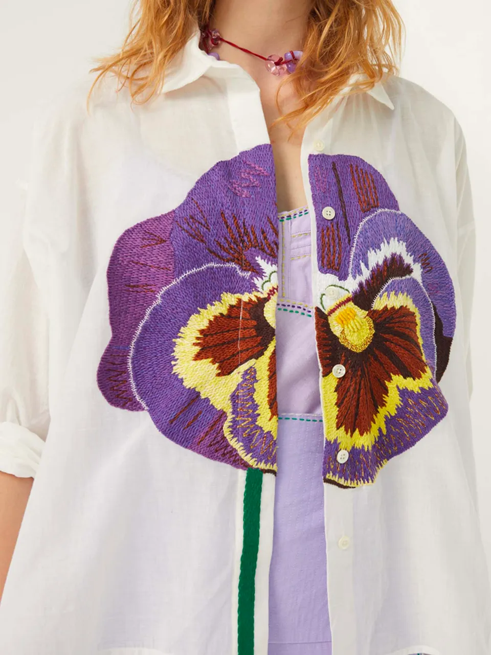 Mii Greta La Pensée chemise femme coton violette XS-XL