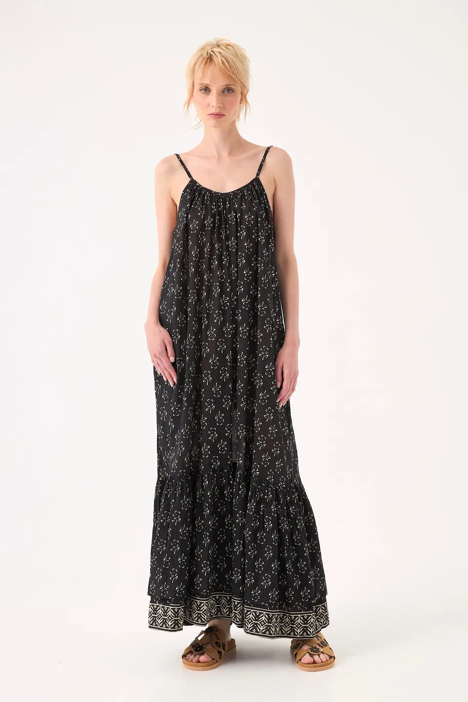 Chicosoleil Pearl robe longue coton Fleurs Vagabondes S