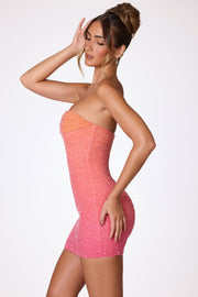 Oh Polly Basel mini robe bustier ombré perlée