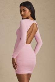 Oh Polly Dresses Mini Robe 14293 Rose Clair Dos Nu