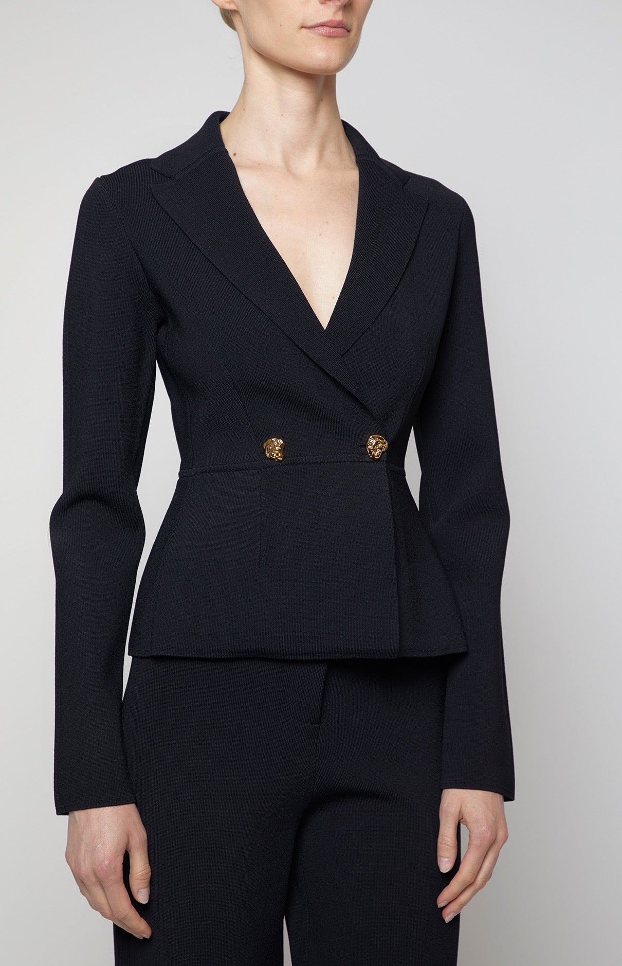Prabal Gurung Single Button Compact blazer noir un bouton