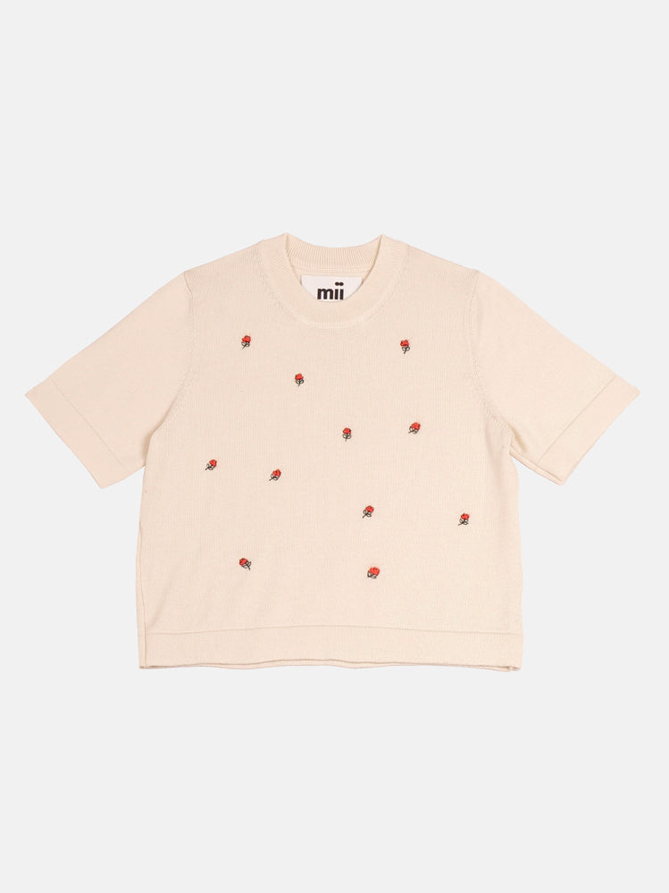 Mii à table Axelle pull laine soie blanc cassé taille S