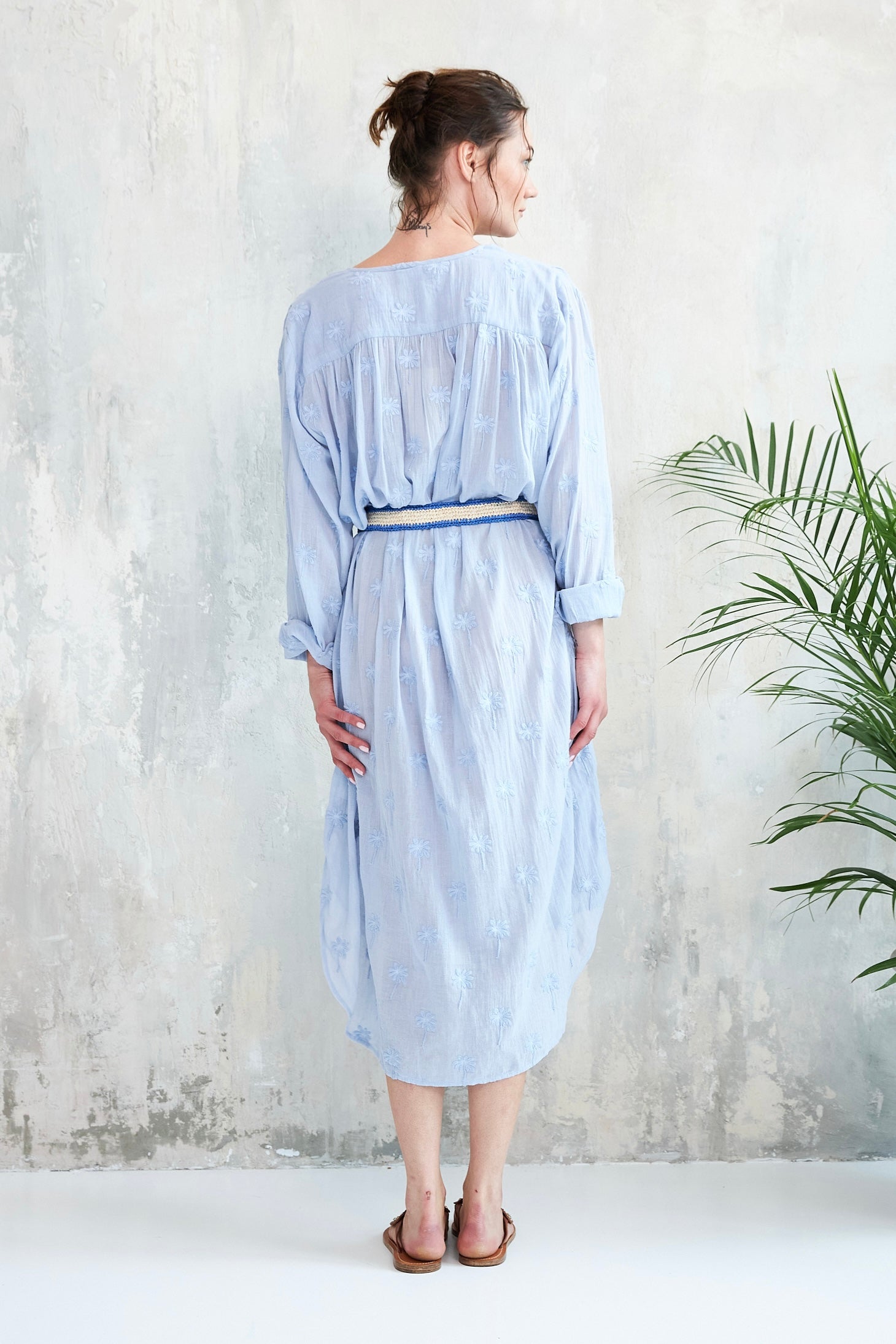 Chicosoleil Lolla robe bleue Bluish 100% coton