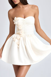 Oh Polly Mirabelle mini robe bustier ivoire fleurs