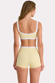Oh Polly Bo+Tee short sport jaune citron Soft Active