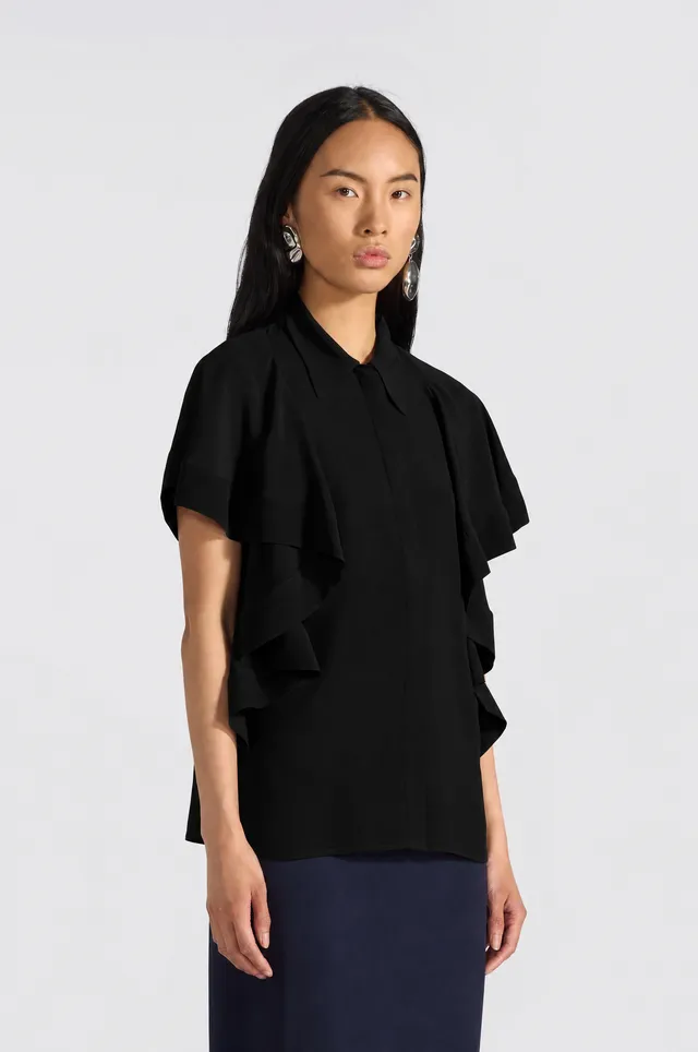 Liviana Conti Jamila blouse Notte acétate soie