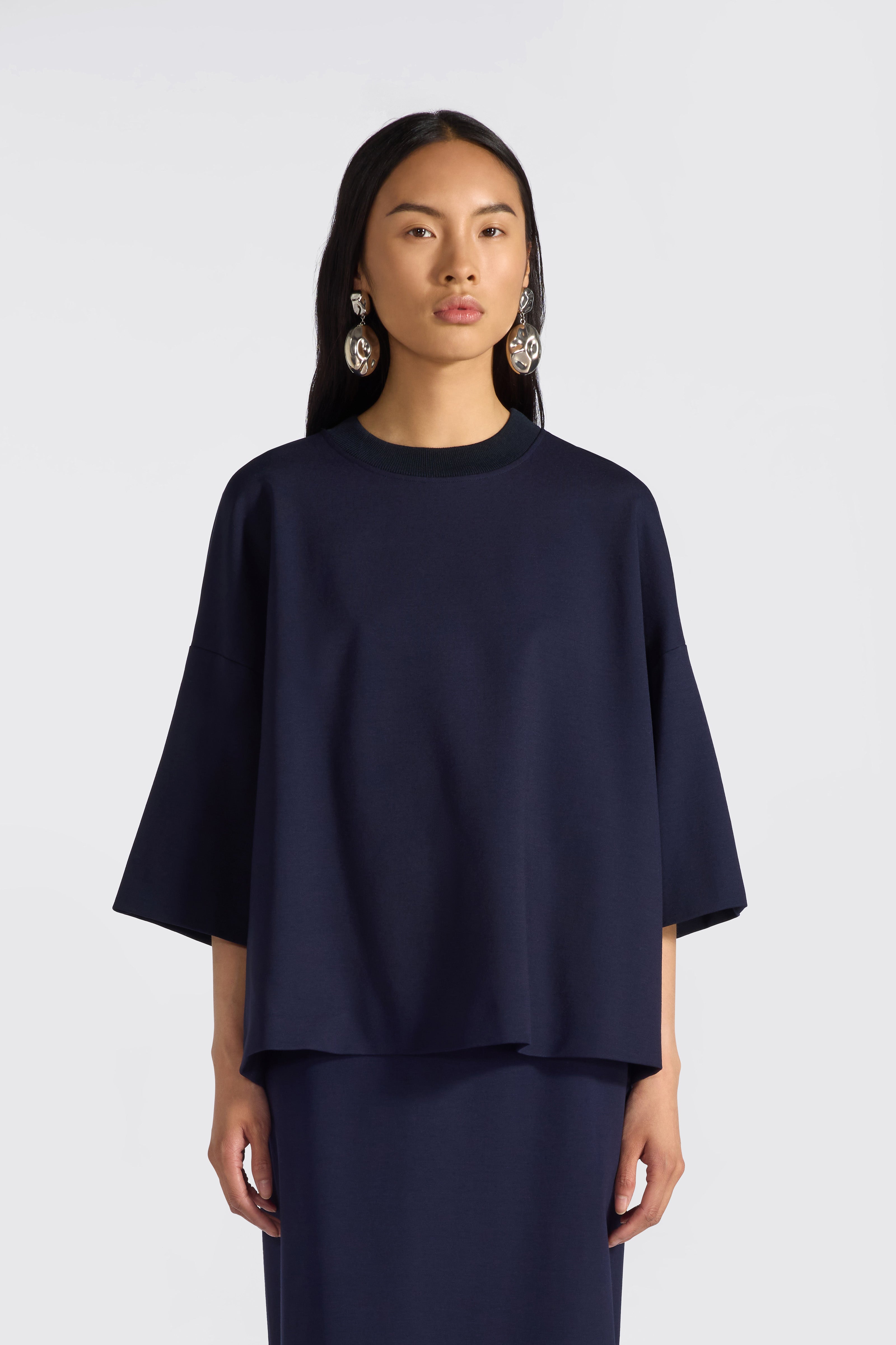 Liviana Conti Febe Blouse Punto Milano Notte Col Rond