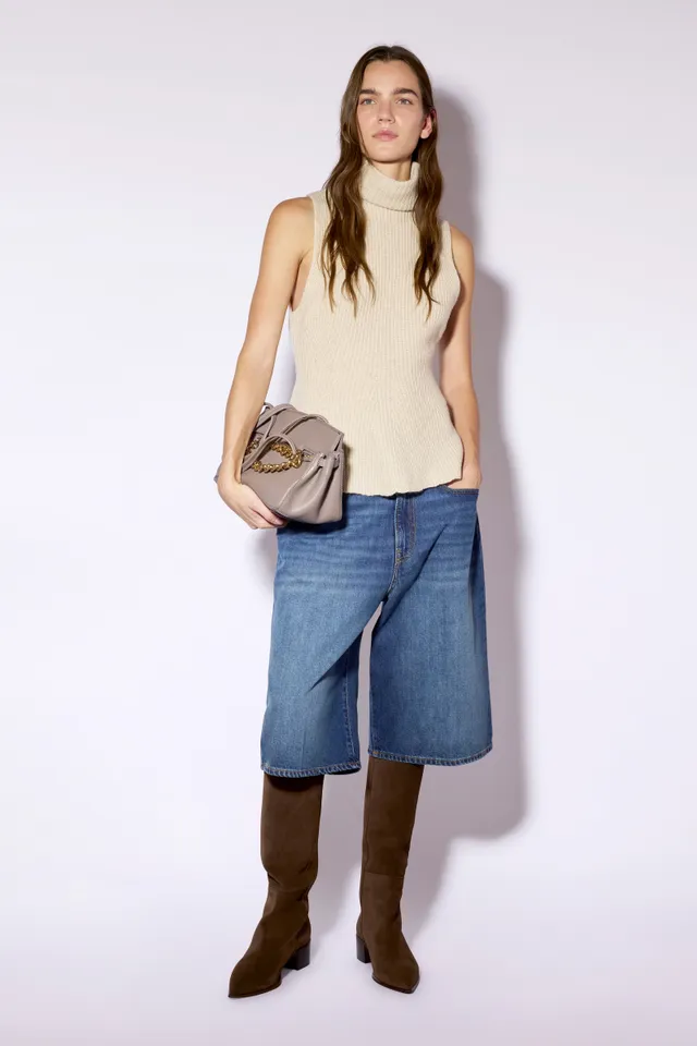 Liviana Conti Dedra gilet en maille beige cachemire