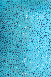 Oh Polly Embellished Aellin 9003 robe mini bodycon bleu strass