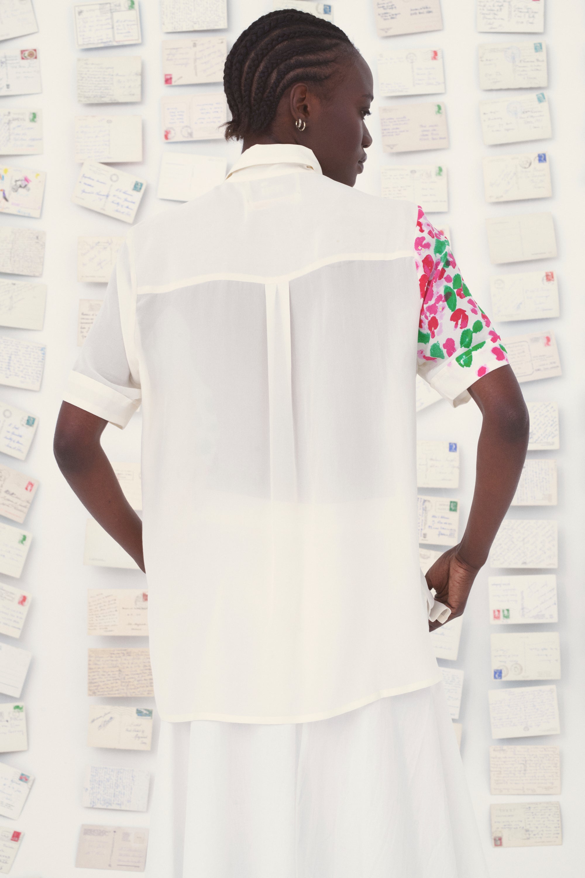 MII Mii en carte postale Chemise Karine chemise soie Cyclades