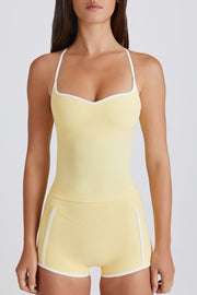 Oh Polly Bo+Tee débardeur jaune citron dos croisé BT2372