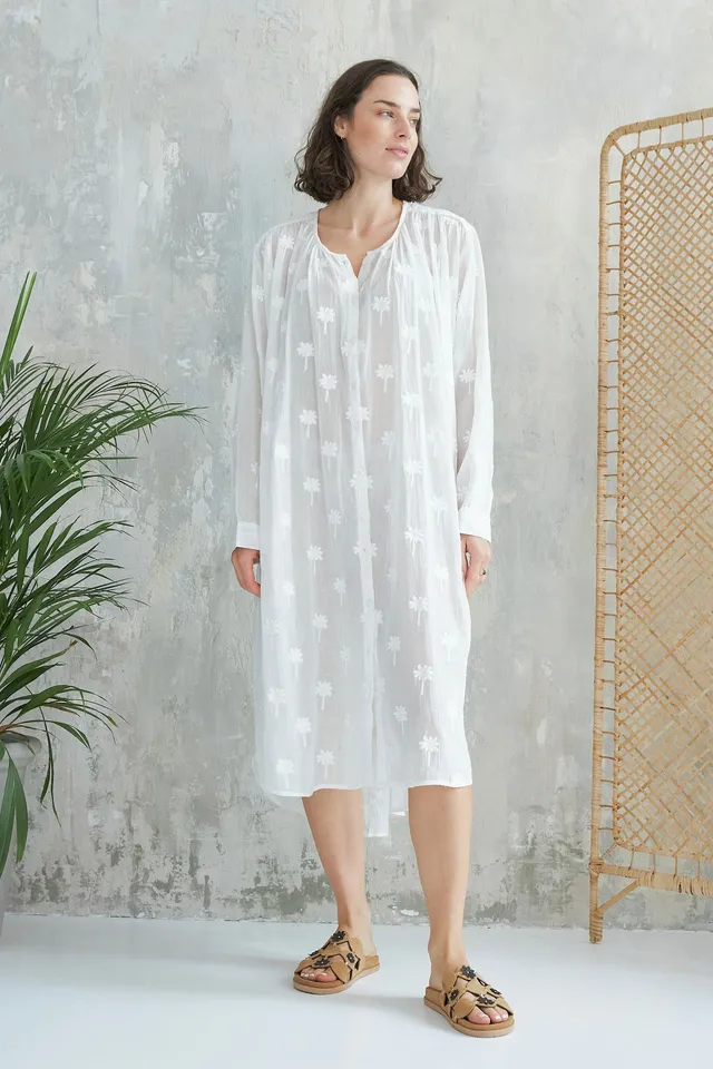 Chicosoleil Lolla robe blanche coton off white