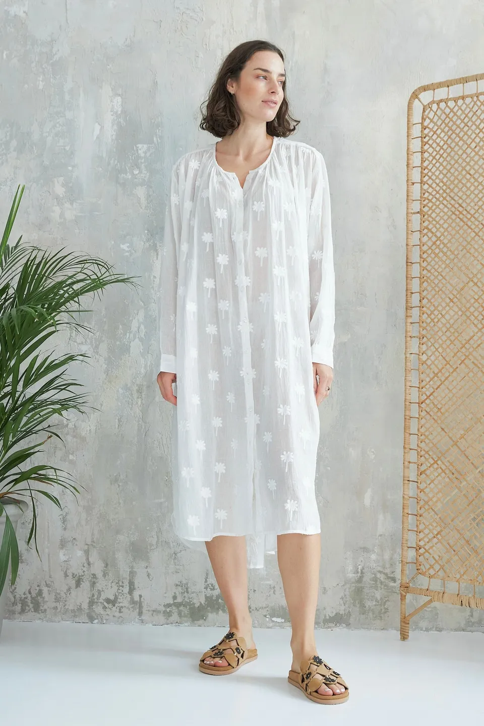 Chicosoleil Lolla robe blanche coton off white