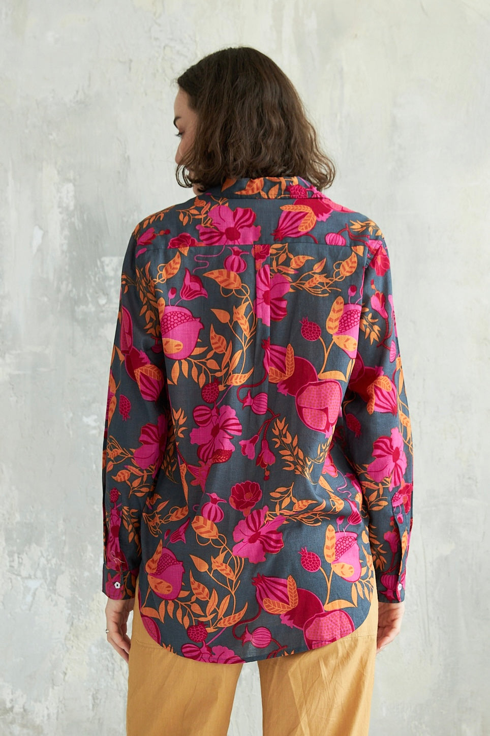 Chicosoleil Christy chemise pomegranate floral coton