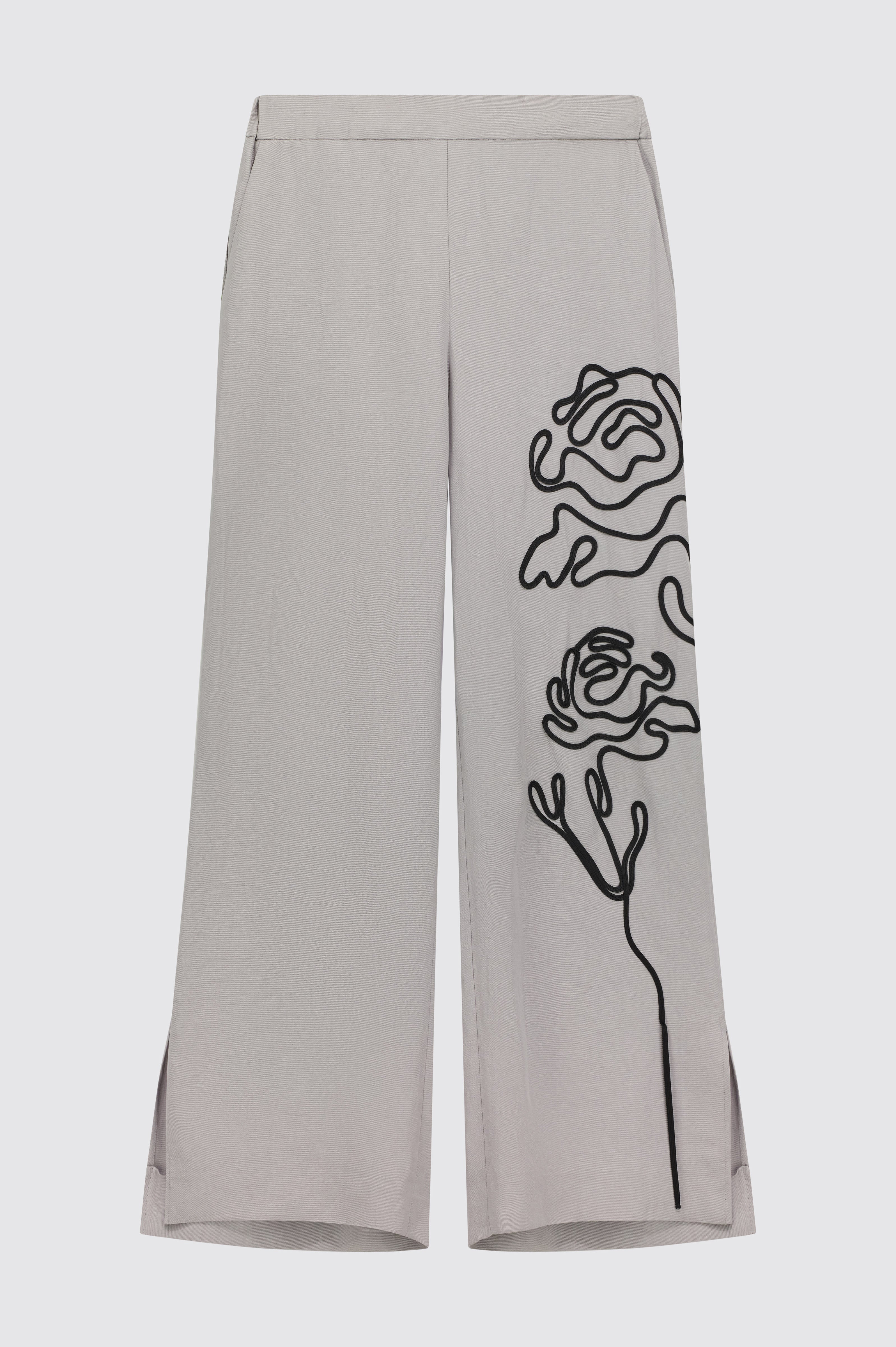 Liviana Conti Julian pantalon palazzo brodé fondente viscose