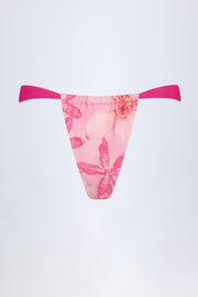 Oh Polly Swim NS0699 bas de bikini rose imprimé cheeky