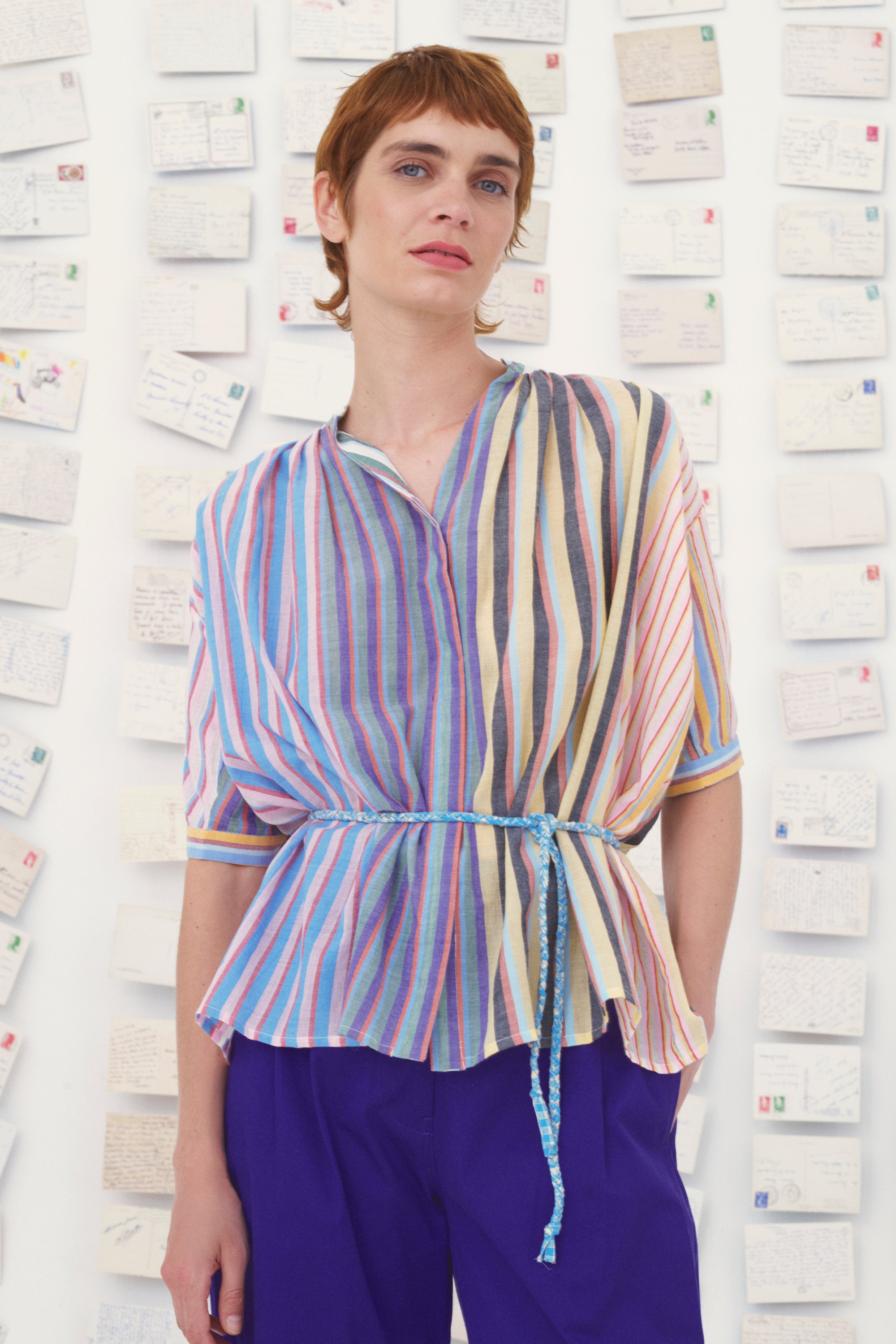 Mii en carte postale Chemise Artemis Provence rayures femme