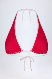 Oh Polly Swim Morella haut de bikini rouge vichy halter