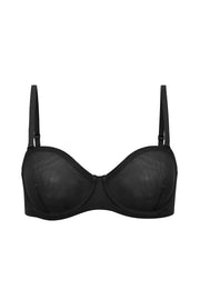 Oh Polly 7163 soutien-gorge bustier noir mesh armatures