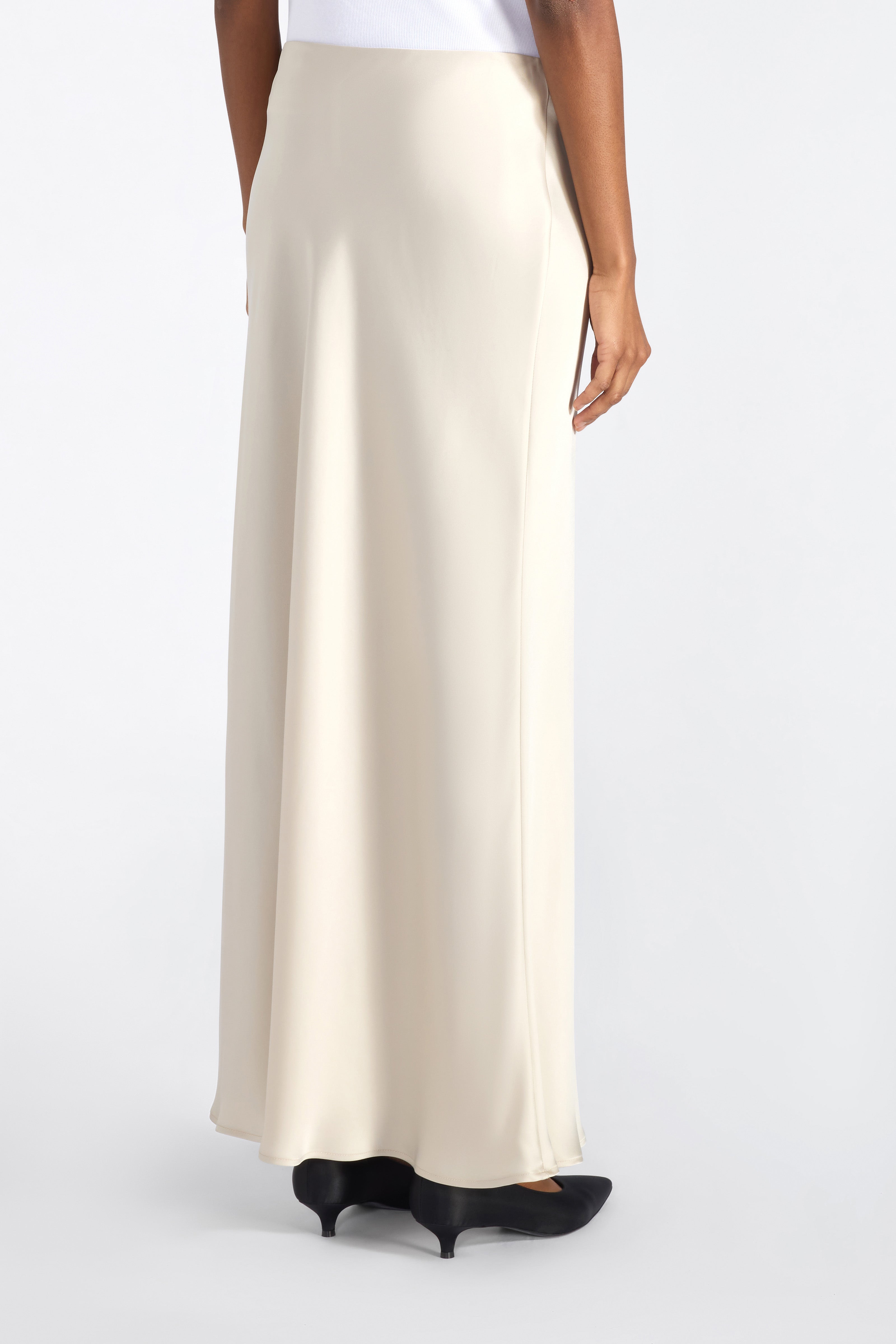 Liviana Conti Bessie jupe longue satin alabastro