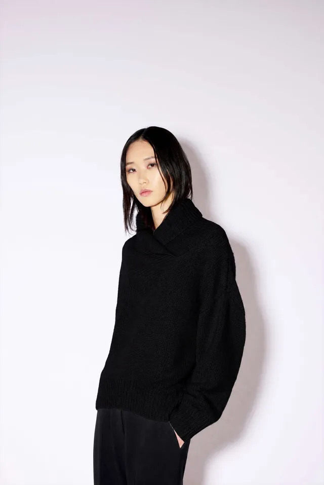 Liviana Conti Francine F6WC59 pull cachemire Noir oversize
