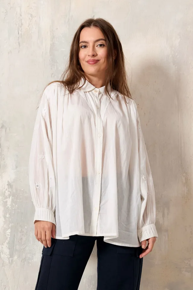 CHICOSOLEIL KAÏ chemise off white coton oversize