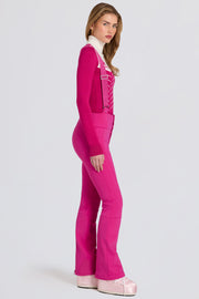 Oh Polly Coats Jackets salopette ski rose imperméable matelassée