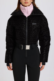 Oh Polly combinaison ski noire léopard imperméable
