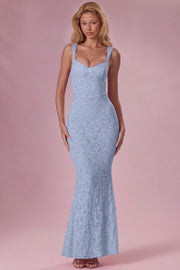 Oh Polly Lillienne robe dentelle bleu ciel sirène