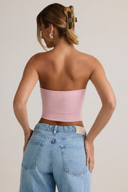 Oh Polly Verna Top Bandeau Candyfloss Pink - Crop Top Modal