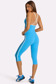 Oh Polly Bo+Tee Soft Active legging capri bleu électrique